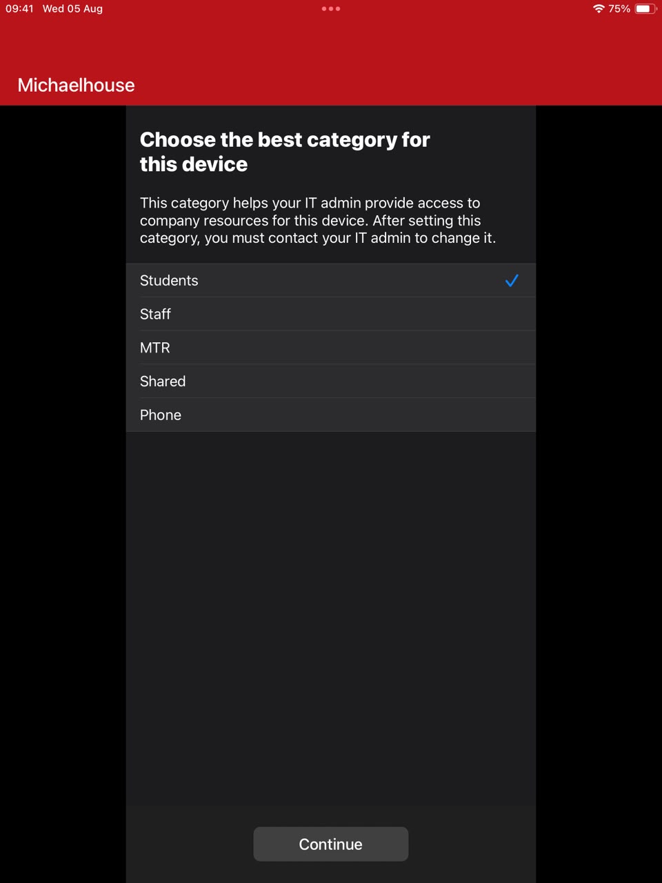 Choose the best category — Students
